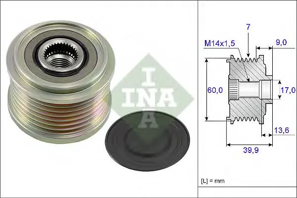 Koło pasowe alternatora 373224A300 INA