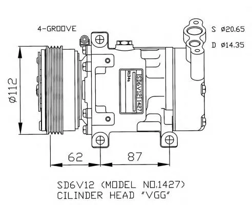Sprężarka klimatyzacji 32253 NRF