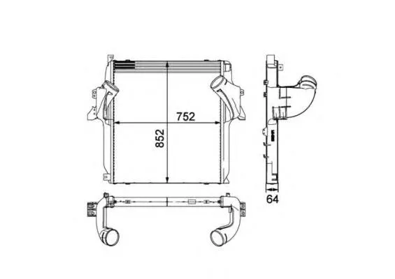 Chłodnica intercoolera A9425010901 Mercedes
