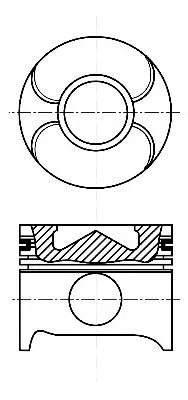Tłok, komplet na 1 cylinder, 2. naprawa (+0,50) 8711790700 Nural