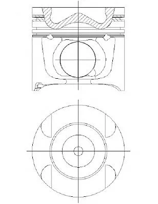 Tłok, komplet do jednego cylindru, STD 8742740010 Nural