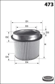 Filtr powietrza EL3805 Mecafilter