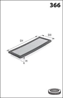 Filtr powietrza ELP9126 Mecafilter