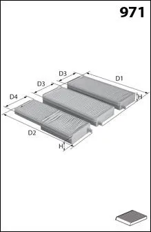Filtr kabiny JLR7167 Mecafilter