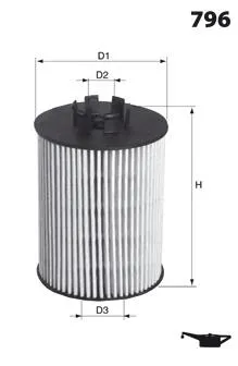 Filtr oleju ELH4368 Mecafilter