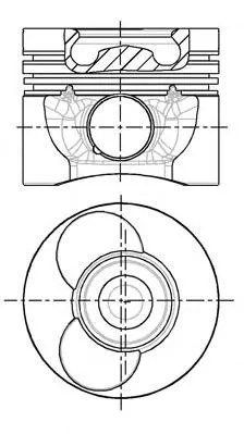 Tłok, komplet na 1 cylinder, 2. naprawa (+0,50) 8774310700 Nural