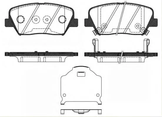 Klocki hamulcowe przednie tarczowe 58101C6A00 Hyundai/Kia