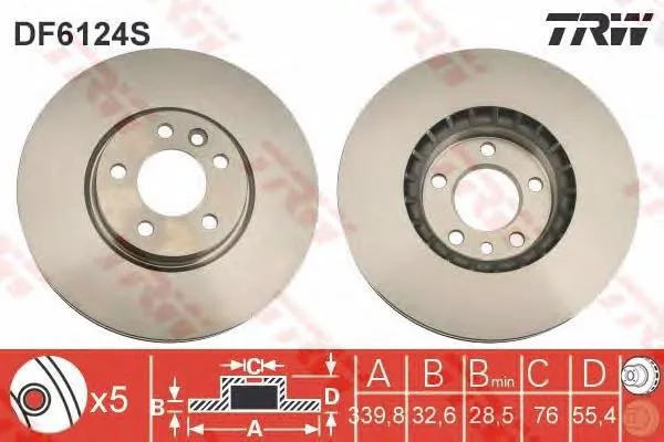 Tarcza hamulcowa przednia 21282GLT5 Rotinger