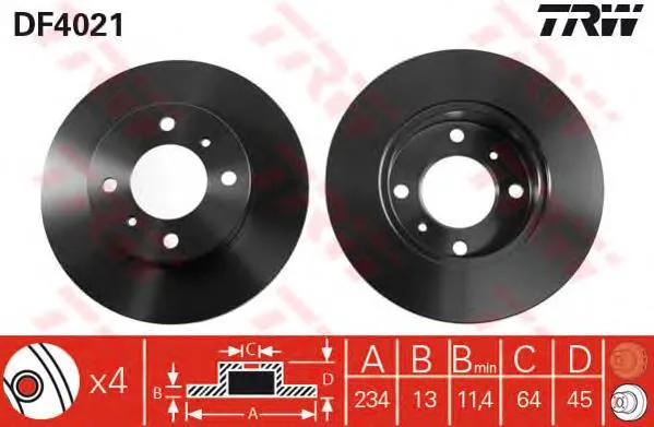 Tarcza hamulcowa przednia MB699281 Mitsubishi