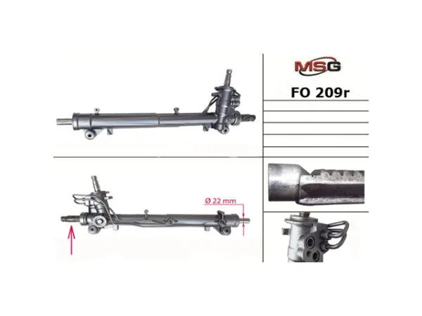 Listwa kierownicza (maglownica) FO209R MSG Rebuilding