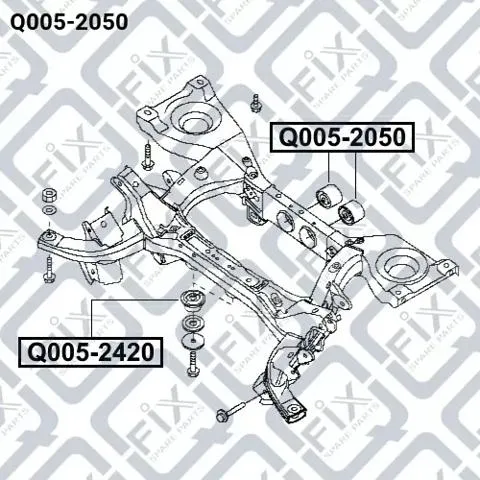 Silentblock tylnej belki Q0052050 Q-fix