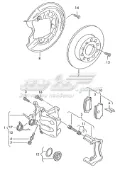 Jarzmo zacisku hamulcowego tylnego Volkswagen Golf 5K1