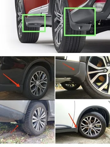 Chlapacze przednie, zestaw Mitsubishi Outlander III
