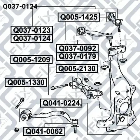 Wahacz zawieszenia przedniego górny lewy Q0370124 Q-fix