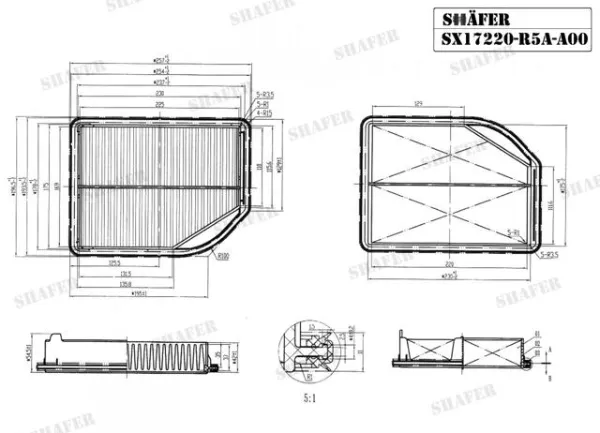 Filtr powietrza SX17220R5AA00 Shafer
