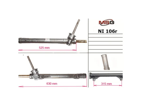 Listwa kierownicza (maglownica) NI105R MSG Rebuilding