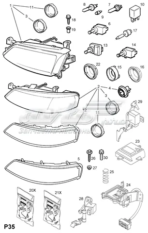 Korektor swiatel Opel Vectra B