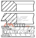 Pierścienie tłokowe na 1 cylinder, 2. naprawa (+0,50) Ford Scorpio GFR, GGR