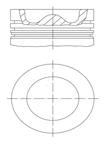 Tłok, komplet do jednego cylindru, STD Chevrolet Lacetti J200