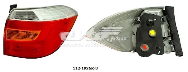 Lampa zespolona tylna prawa Toyota Highlander I HYBRID