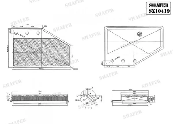 Filtr powietrza SX10419 Shafer