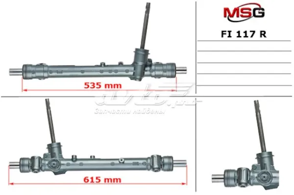 Listwa kierownicza (maglownica) 51967456 Fiat/Alfa/Lancia