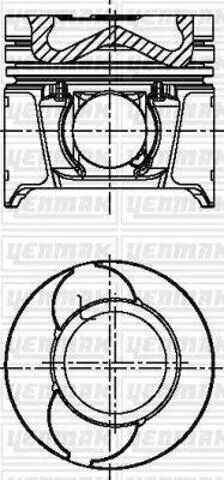 Tłok, komplet do jednego cylindru, STD Smart FORTWO 450