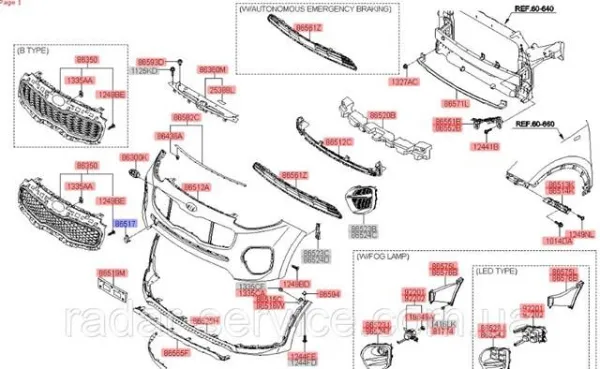 Zaślepka haku holowniczego zderzaka przednia do KIA Sportage IV QL