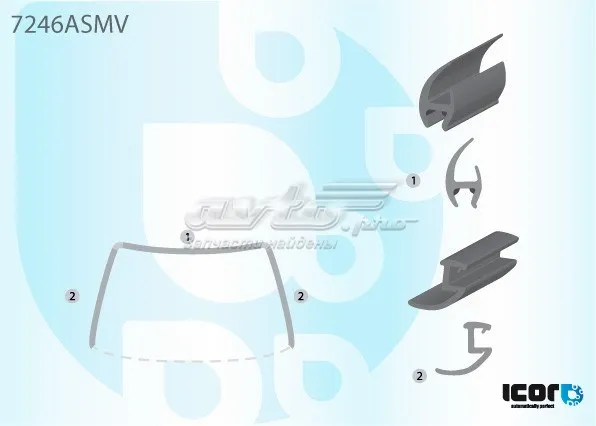Listwa ochronna szyby przedniej Renault Kangoo I