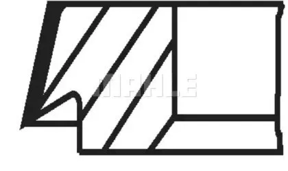 Tłok, komplet na 1 cylinder, 2. naprawa (+0,50) 028PI00117002 Mahle Original