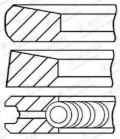 Pierścienie tłokowe na 1 cylinder, 2. naprawa (+0,50) Mitsubishi L 300 P0W, P1W, P2W