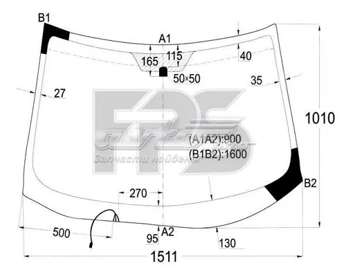 Szyba przednia GS4812D13P Pilkington