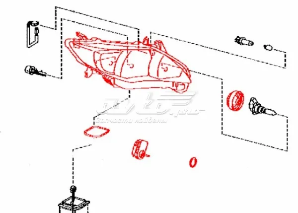 Reflektor prawy 8114512A80 Toyota