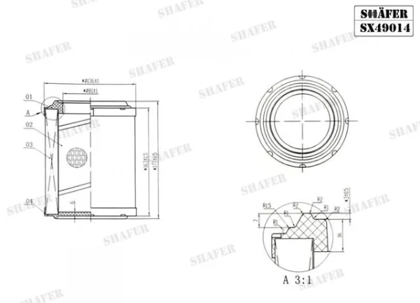Filtr powietrza SX49014 Shafer