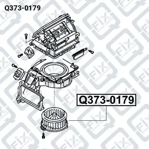 Silniczek wentylatora nagrzewnicy (ogrzewacza wnętrza) Q3730179 Q-fix