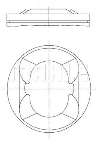 Tłok, komplet do jednego cylindru, STD 081PI00110000 Mahle Original
