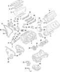 Napinacz łańcucha wałków rozrządu lewy Nissan Pathfinder R51M