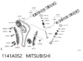 Tłumik drgań łańcucha rozrządu, prawy Mitsubishi Lancer CY_A, CZ_A