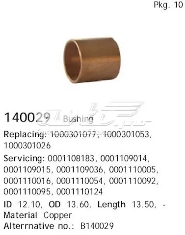 Tuleja rozrusznika 140029 Cargo