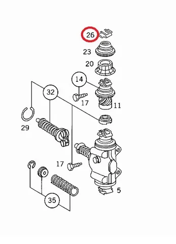 Zestaw naprawczy cylindra hamulcowego tylnego A0004210873 Mercedes