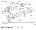 Uchwyt szczotki alternatora Toyota Hilux N