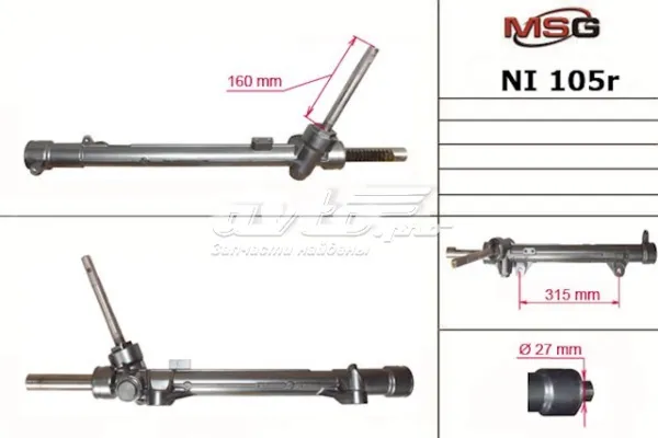 Listwa kierownicza (maglownica) NI105R MSG Rebuilding