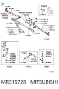 Nakrętka zabezpieczająca maglownicę Mitsubishi Pajero V2W, V4W