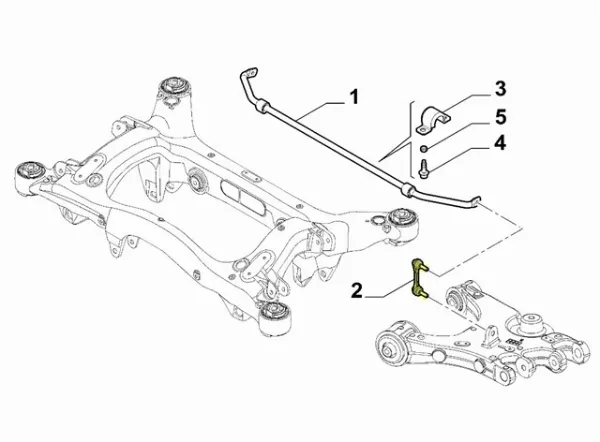 Łącznik stabilizatora tylnego 50548354 Fiat/Alfa/Lancia