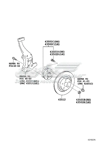 Tarcza hamulcowa przednia 435120W080 Toyota